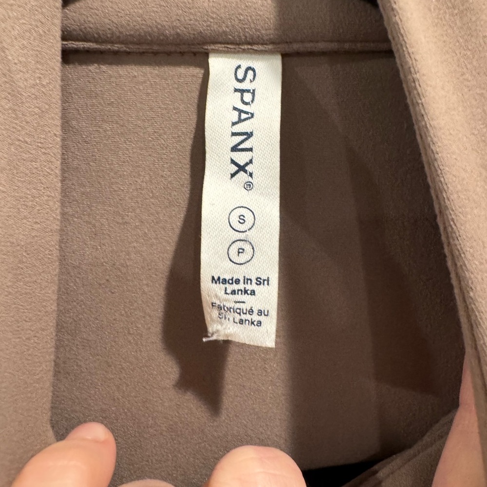 Spanx brown smooth on form full zip jacket in Smoke - Picture 6 of 9